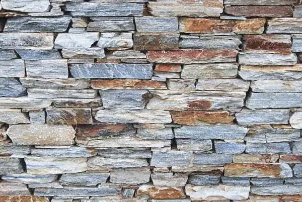Ivory White Quartzite Cladding — split-face quartzite, installed on a wall