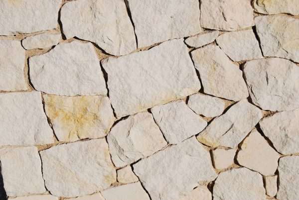 Lesotho Sandstone Chunks Cladding — natural sandstone, installed on a wall