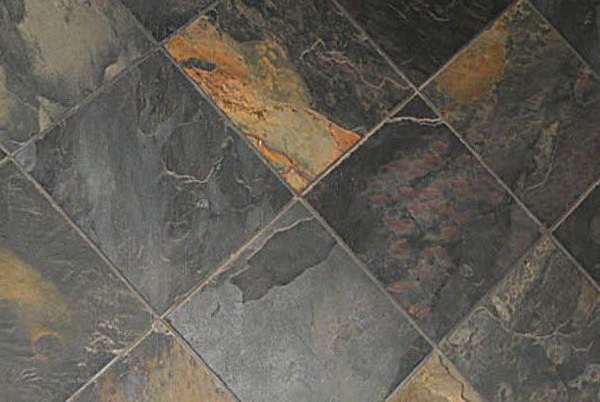 Slate Tiles Multi Colour — natural slate, laid as flooring