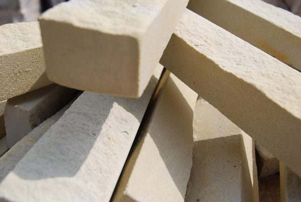 Lesotho Sandstone Riven Cladding — natural sandstone, installed on a wall