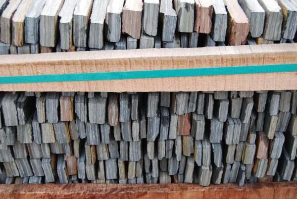 Multi Colour Slate Riven — natural slate, packed in a supply crate