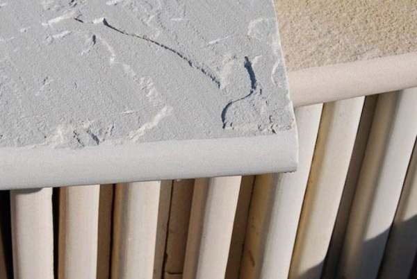 Desert Sand Sandstone Coping Tiles — natural sandstone, detail view of the stone