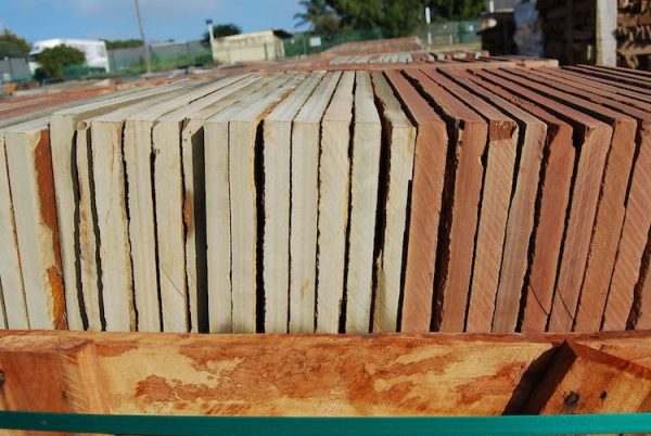 Rosa Stone Slate Tiles — natural slate, packed in a supply crate