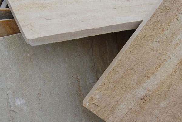 Desert Sand Sandstone Tiles — natural sandstone, detail view of the stone
