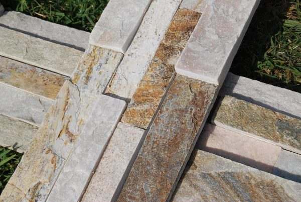 Verona Solera Quartzite Panel Cladding — split-face quartzite, detail view of the stone