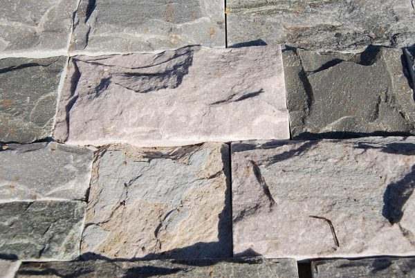 Galia Interlocking Panel Quartzite Cladding — split-face quartzite, detail view of the stone